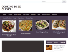 Tablet Screenshot of cookingtobeclever.com